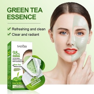 清潔泥膜SADOER綠茶薑黃玫瑰保濕補水滋潤塗抹麵膜