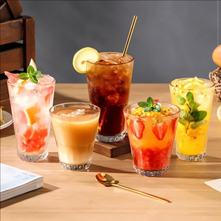 【新品推薦】利比玻璃杯美式冰咖啡杯 ins網紅餐廳冰拿鐵杯冷飲杯威士忌杯