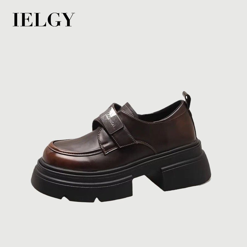 IELGY  Piloafers 女裝 2025 黑色厚底英倫風百搭 JK