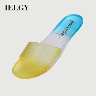 IELGY 韓國時尚果凍透明水晶涼鞋女夏季人字拖