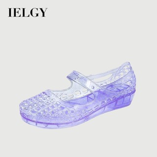 IELGY 防滑透明包頭水晶涼鞋女時尚夏季增高
