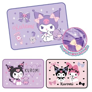 【現貨】小禮堂 Sanrio 三麗鷗 酷洛米 美樂蒂 絨毛毛毯 100x70cm (粉紫款)