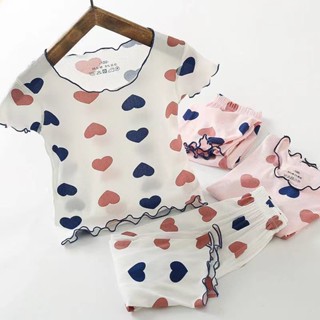 童品屋✿兒童睡衣 女童家居服 空調服 女童睡衣 小童居家服 兒童短袖套裝 兒童空調服 空調服冰絲薄款 兒童套裝 中童