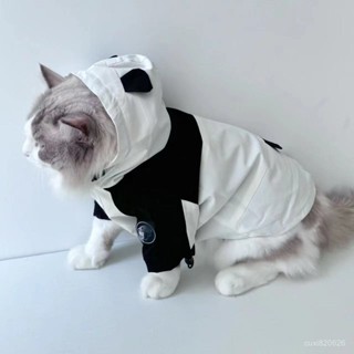 貓咪衝鋒衣 狗狗衣服 小型犬 雨衣保暖 潮牌比熊雪納瑞博美 防水戶外