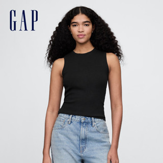Gap 女裝 圓領背心-黑色(718847)