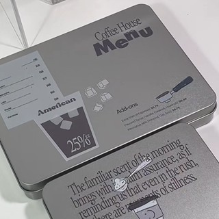 ✨新店促銷☜桃園出貨✨ins美式咖啡磨砂鐵盒多功能大容量雜物文具收納銀色手賬盒收納盒