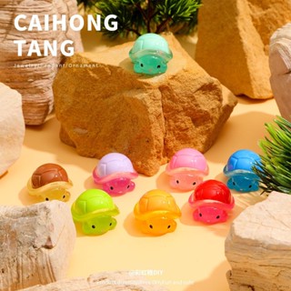 💥臺灣倉庫出貨💥迷你可愛模擬縮頭烏龜小海龜擺件模型玩具微景觀髮光動物兒童玩具