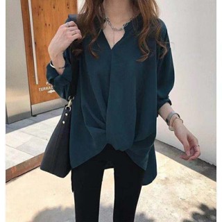 【W-SHOP】Ⓚ大尺碼襯衫S-5XL 秋裝加大碼女裝胖妹妹100公斤顯瘦雪紡襯衫女長袖打底上衣女 大碼短袖 女士上衣