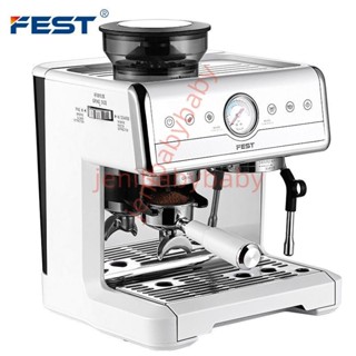 【可開發票】FEST二代商用半自動咖啡機58MM家用擺攤全自動意式研磨一體雙鍋爐詢運費c