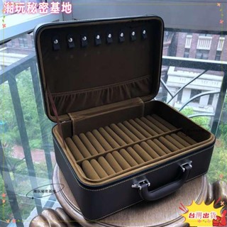 ❤ 臺灣熱銷❤手鐲收納盒大容量高檔復古便攜珠寶首飾盒翡翠玉鐲子專用手提箱子