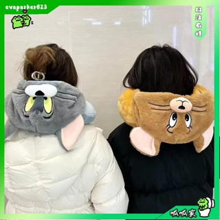 呱呱家🐸可愛卡通貓咪老鼠U型枕頭連帽u枕護頸枕旅行便攜坐車學生午睡靠枕 耶誕節 學生送禮 辦公