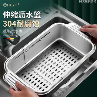 超值閉眼沖🎈不鏽鋼可伸縮瀝水籃 廚房水槽置物架 洗碗海綿抹布瀝水架 伸縮水槽瀝水籃 廚房收納盒 廚餘過濾槽