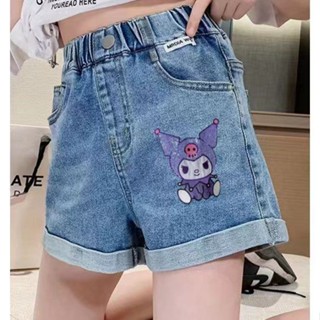 新款下殺🔥全臺免運🔥 女童牛仔短褲夏季薄款2024新款洋氣炸街中大童女孩夏裝兒童褲子潮