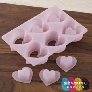 【聖寶】日本貝印COOKPAD立體心型矽膠果凍蛋糕烤模-6連式(DL-8069) - 1 /入