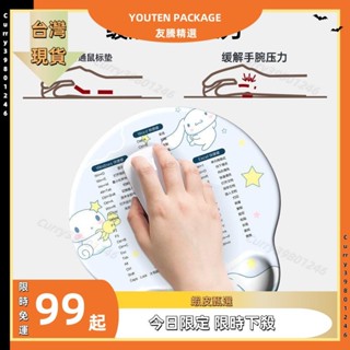 【臺灣最低價】辦公室用品 cad護腕墊 小號熊貓矽膠鼠標墊 女生辦公防止腱鞘炎 筆記本手腕墊滑鼠墊 護手墊 手腕墊