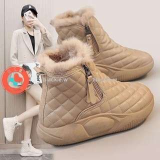 🚀優惠🚀加絨雪地靴保暖中筒靴秋冬女鞋防滑加厚冬季雪地靴2024新款保暖舒適百搭防滑女棉靴滑雪靴棉靴女blackie.