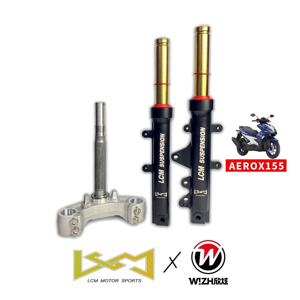 【LCM】AEROX 改31芯 前叉組 前避震器 鍛造鋁三角台｜YAMAHA｜W!ZH 欣炫