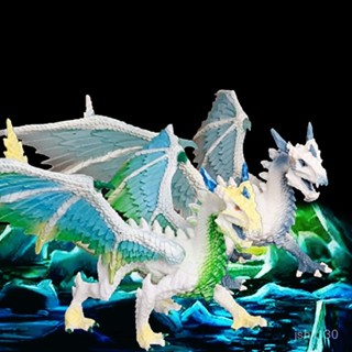 【飛龍模型】冰龍模型模擬恐龍玩具魔獸噴火龍神龍飛龍翼龍三頭龍兒童禮物擺件