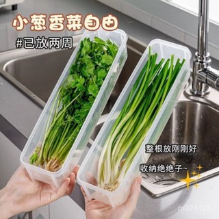 🎁熱銷新款 臺灣發貨🎁香菜蔥收納盒冰箱保鮮盒整根香菜收納神器麵條雞蛋準備保鮮密封抽屜收納盒整理盒小物品分類盒