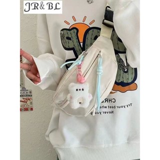 環球小鋪 韓版多way斜挎包 可肩背/側背/郵差包三用 日係ins胸包女休閒百搭小清新尼龍帆布腰包小眾輕便森係少女