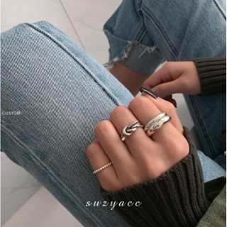🤍CUSTOM🤍S925開口戒指 ins 冷淡風 交叉打結戒指