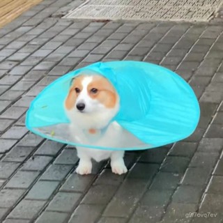 【折扣連連🐕精品】#狗狗雨衣柯基鬥篷式雨傘帽飛碟雨衣中小型犬雨披寵物雨帽雨天繁