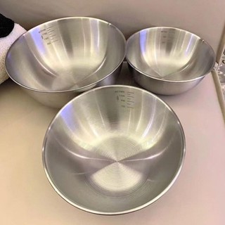 臺灣熱賣·316不銹鋼料理盆碗打蛋和麵沙拉冷麵涼拌水果烘焙傢用碗 加厚不銹鋼調理盆 分數盆 冰淇淋盆 沙拉盆 碗