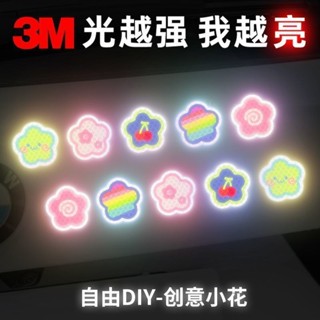 【臺灣】熱銷款~📢-鑽石級卡通強反光貼汽車車身電動車夜間警示頭盔個性裝飾防水貼紙