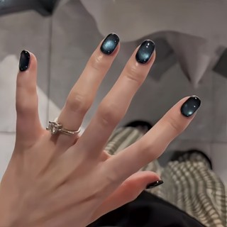 💎精美甲片💎【店鋪熱銷】2025新款純手工穿戴指甲短款美甲甲片貓眼晶石顯白學生貼片可拆卸