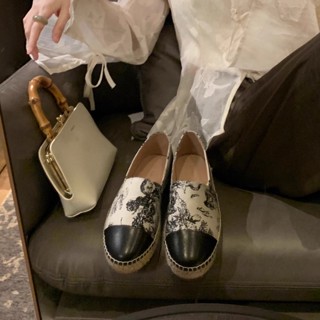 BUTING+ 瑪麗珍鞋 娃娃鞋 一腳蹬 平底鞋 大尺碼 法式休閒百氣質搭懶人一腳蹬圓頭小香風草編厚平跟底漁夫鞋