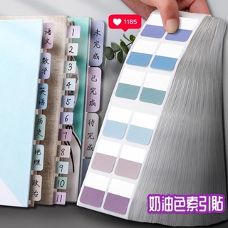 【臺灣發貨】索引貼紙 標籤貼紙 出卡貼紙 分類貼紙 便利貼 索引貼 莫蘭迪 分頁貼 換卡貼紙 打包材料 N次貼 標籤貼