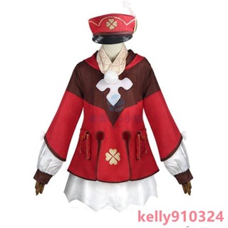 x可莉 cos 原神 服裝 假髮 原神可莉cos服兒童成人cosplay服假髮書包蘿莉衣服全套女角色扮演