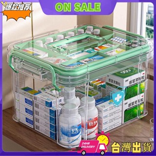 【限時特賣】🌟免運🌟多層透明藥物收納箱 大容量家用藥箱 藥物收納箱 急救箱醫藥箱 藥品收納箱 多功能便攜式藥物收納箱