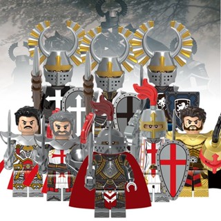 相容樂高 中世紀城堡 騎士 十字軍 黃金騎士兵 人仔積木 拚接積木 lego人仔 公仔樂高 人仔樂高 樂高公仔 lego