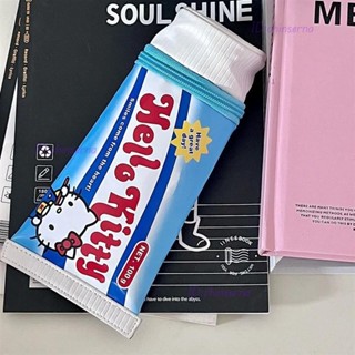 送禮物盒 互換禮物 文具 學生必備 刷題筆 鉛筆盒 兒童文具套裝 【店鋪熱銷】hello Kitty模擬牙膏筆袋大容量搞
