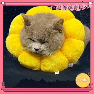 【臺灣出貨】+發票下單太陽花 貓咪狗狗美容防咬圈保護脖套恥辱項圈寵物用品 柔軟有彈性可愛寵物頭套 防舔圈 羞恥圈yxh
