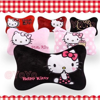 車用頭枕🥰HelloKitty可愛汽車頭枕護頸枕冬季保暖毛絨車用靠枕卡通女生枕頭