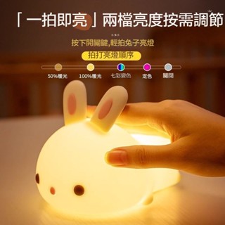 小夜燈 led燈 拍拍燈 usb燈 遙控燈 造型夜燈 led 燈 usb小夜燈 充電小夜燈 兔子夜燈 充電夜燈 led