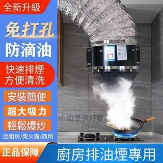 免打孔油煙機 廚房排煙換氣扇 工業排風機 廚房抽風機 管道風機出租屋簡易油煙機 免打孔油煙機 廚房排煙換氣扇011105