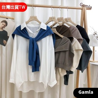 Gamle🌈素色披肩 毛線 圍巾 韓版 百搭 空調衫 薄款 針織小披肩 無袖 袖子 假領子