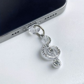 新品特惠💕收藏】音樂音符手機充電口防塵塞堵頭手機掛件配飾type-c蘋果華為