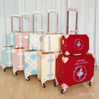 「梵客精品」小行李箱女18寸小型輕便登機箱高顔值旅行箱小號拉桿箱複古皮箱子 出行旅途收納包 旅行收納包