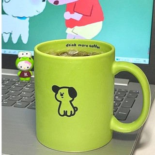 桃園發貨 插畫字母陶瓷杯 咖啡杯水杯 情侶杯 大容量馬克杯