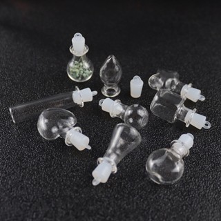 🌸花旗精品🌸【新升級防漏膠塞】異形迷你玻璃瓶系列透明玻璃許願瓶密封防漏漂流瓶多種造型DIY手機吊飾手鍊吊墜裝飾