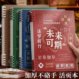 [臺灣出貨][2803人收藏]勵志b5活頁本子高顏值可拆卸專用記事本橫線學生a5筆記本線圈本
