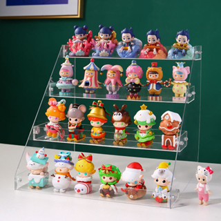 Twiggie❥公仔娃娃模型展示架盲盒階梯展示架透明手辦展示架亞克力泡泡瑪特展示架大容量多層展示架