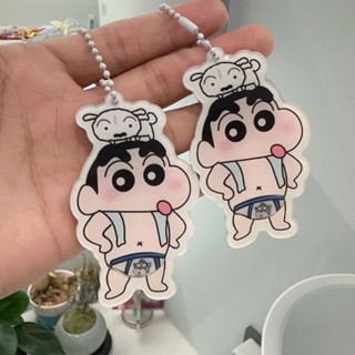 ❤Rich招財進寶百貨店蠟筆小新穿上內褲掛件鑰匙扣可愛亞克力掛件搖搖樂學生配飾禮物