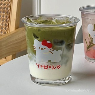解憂雜貨館💕韓國ins風玻璃冷萃咖啡杯兔子水杯玻璃杯大容量喝水杯子