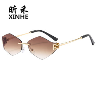 ✨臺灣出貨✨ 鏡尚嚴選 跨境張元英衕款MIU繆家太陽鏡y2k曲麵一體片墨鏡時尚女士街拍眼鏡