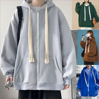 【XIU】🍒特大碼M-8XL開衫衛衣男秋季款ins連帽衫抽繩寬鬆休閒設計感外套潮 外套男 情